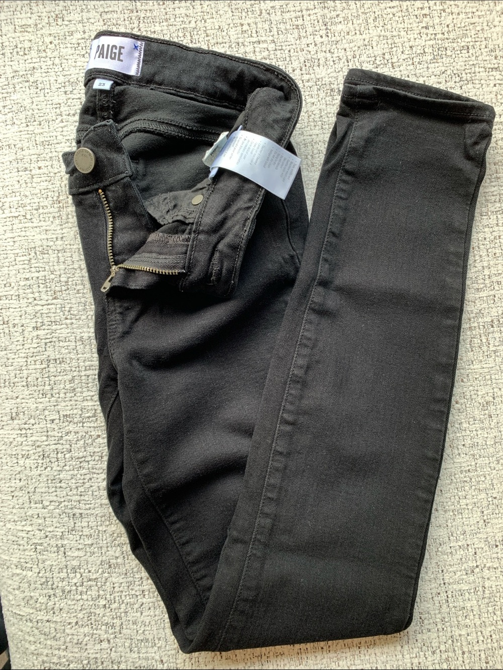 PAIGE Black High-Rise Skinny Jeans